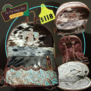Cowhide Thunderbird Backpack Vintage Punchy Boujee